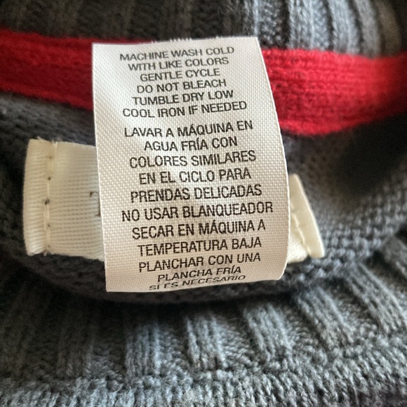 Boys Christmas Sweater Size Large Dinosaurs wearing Santa Hat - Picture 6 of 6